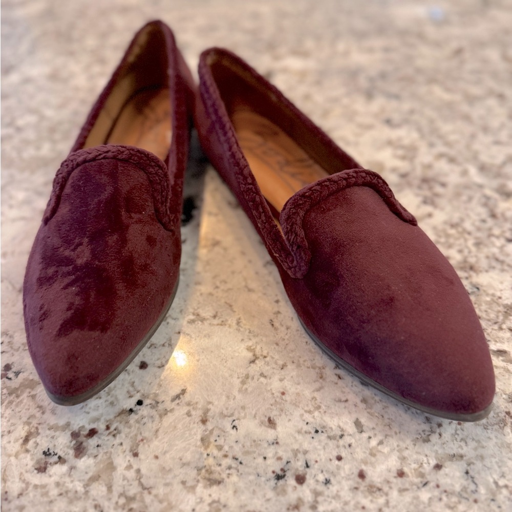 Zodiac Velvet Loafers in Rich Burgundy